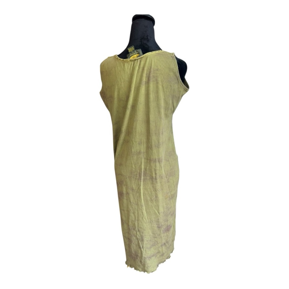 VTG‎ rare free people slip on tie dye dress in green and brown size medium - Picture 4 of 8